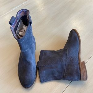 Toms Grey Suede Booties